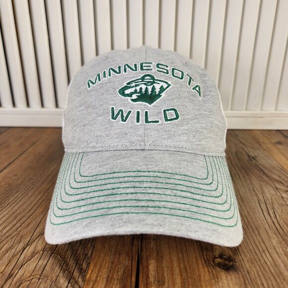 Minnesota Wild Fanatics Snapback Trucker Hat Cap Gray Green Mesh NHL Hockey - Picture 2 of 9